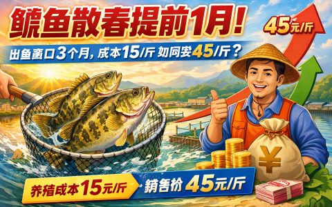 鳜鱼散春提前1月！出鱼窗口3个月，成本15/斤如何买45/斤？