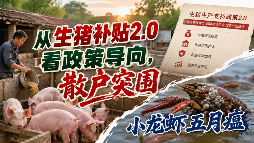 【补贴】从生猪补贴2.0看政策导向,散户如何突围?